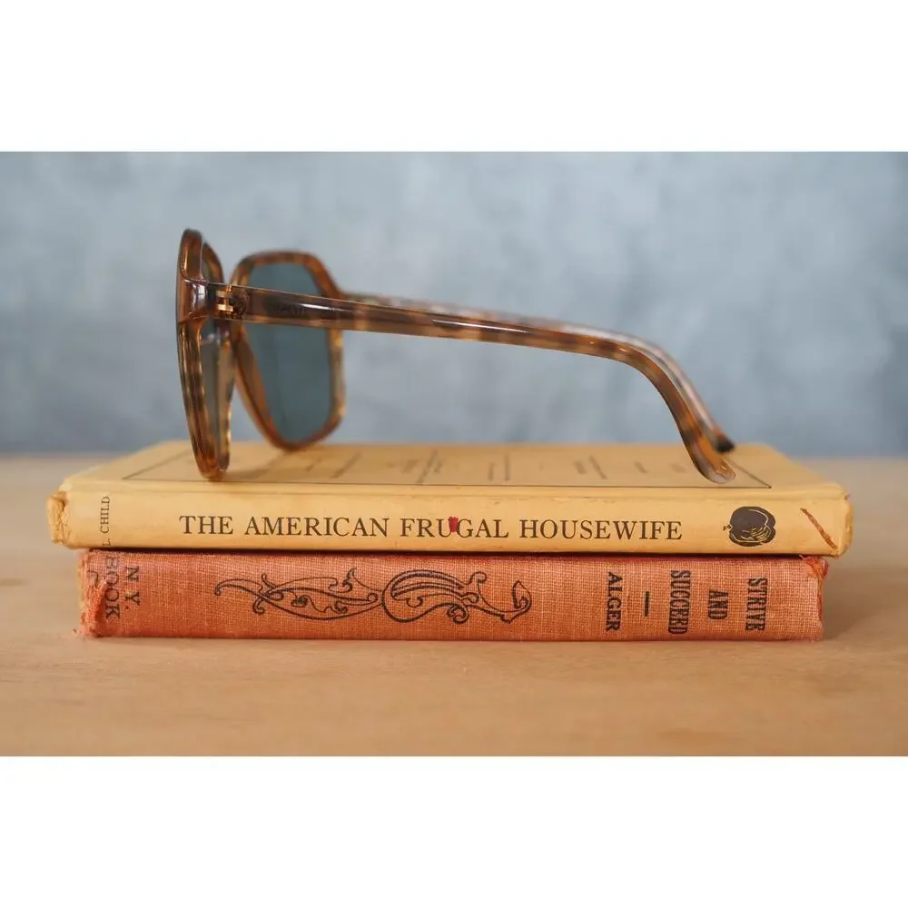 1970s Vintage Sunglasses Made In Italy Oversized Retro Glam Grandma Chic NOS